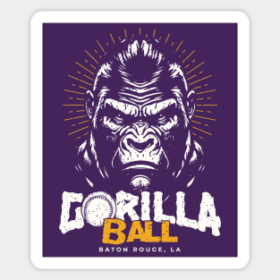 Old School Gorilla Ball // Vintage Gorilla Baseball Player // 90s Nostalgia Sticker